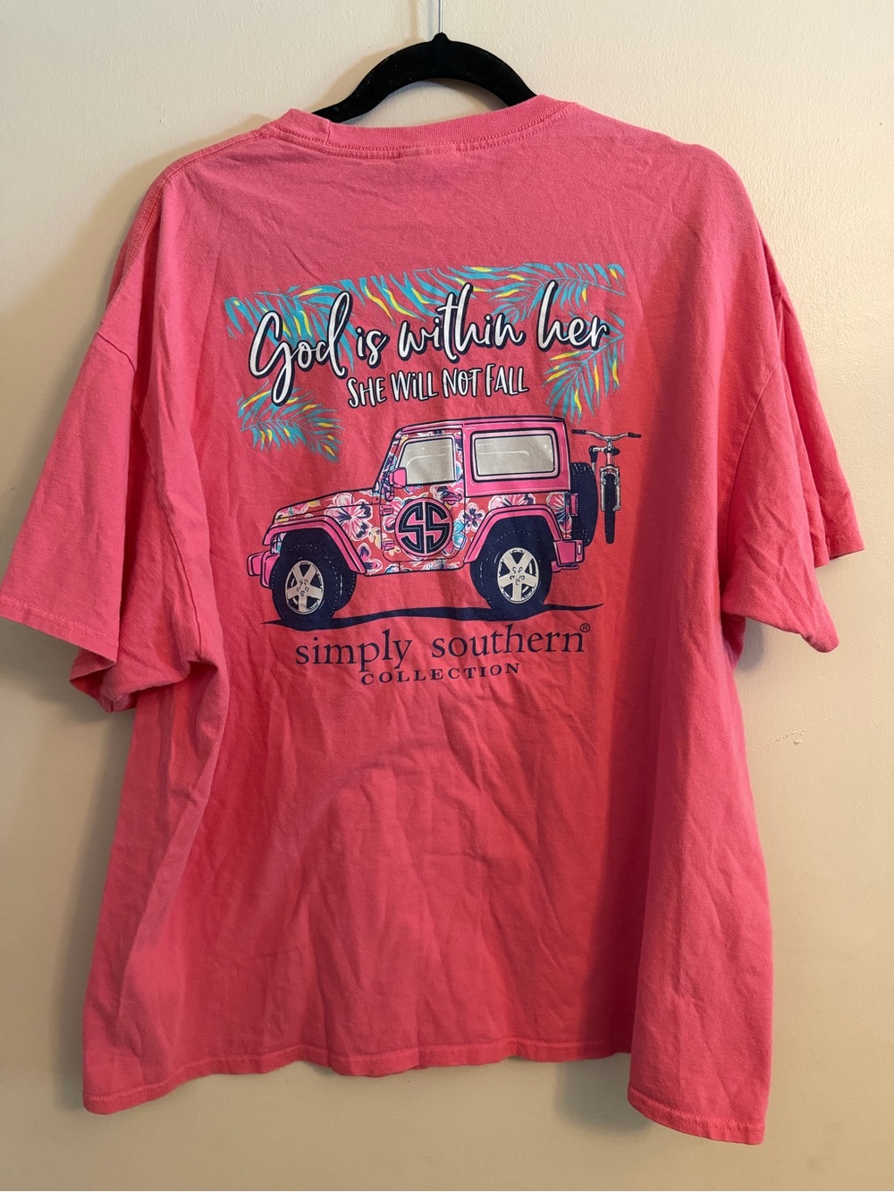 Simply Southern Hot Pink Crewneck Tee